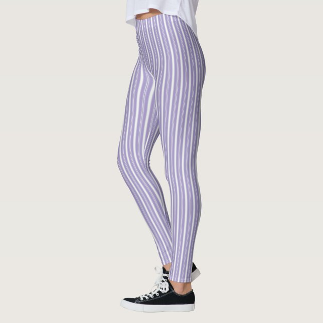 HAMbyWG - Leggings - Light lilac n White Stripe (Left)