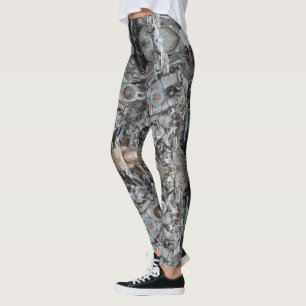 HAMbyWG - Leggings - Motor Parts Pattern