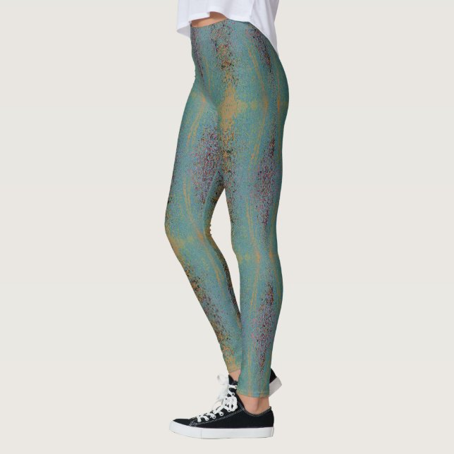 HAMbyWG - Leggings - Spray Paint - Muted Aqua (Left)
