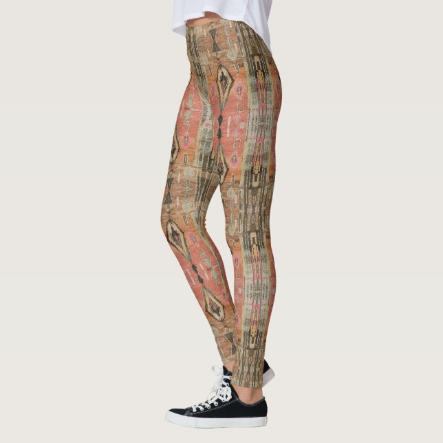 HAMbyWG - Leggings - Vintage Peach Moroccan Dsgn (Left)