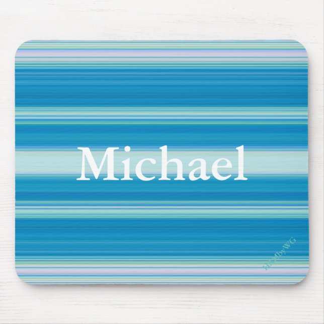 HAMbyWG - Mouse Pad - Blue Random Stripe (Front)