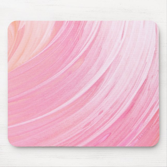 HAMbyWG - Mouse Pad - Peachy Pink Ice Swirl (Front)