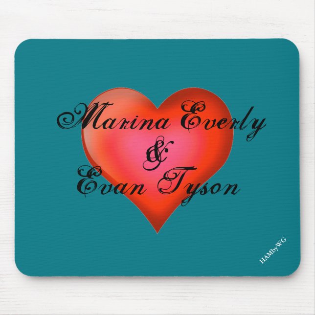 HAMbyWG - Mouse Pad - Red Heart (Front)