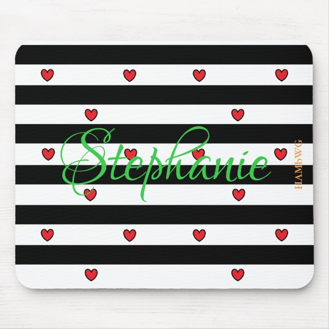 HAMbyWG - Mouse Pad - Tiny Red hearts (Front)