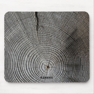 HAMbyWG - Mouse Pad -   Wood Image - grey