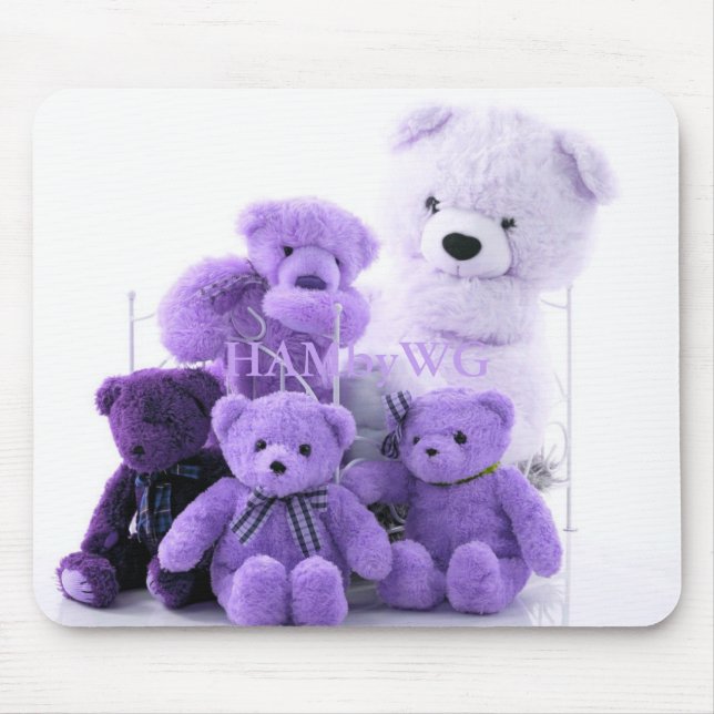 HAMbyWG - Mouse Pads - Purple Teddy Bears (Front)