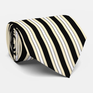 HAMbyWG - Neck Tie Black/Beige/White Stripe