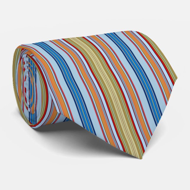 HAMbyWG - Neck Tie - Chocolate Santas Vert. Stripe (Rolled)