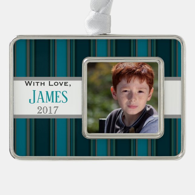 HAMbyWG - Ornament - Teal Stripes (Front)