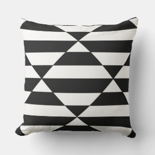 HAMbyWG - Outdoor Pillow 20"Black/White Di Stripe