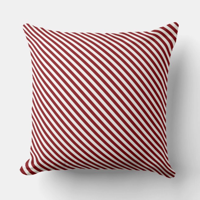 HAMbyWG - Outdoor Pillow 20" - Red White Stripe (Front)