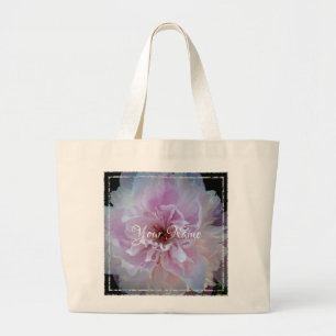 HAMbyWG - Pale Pink, Wispy Flower Large Tote Bag