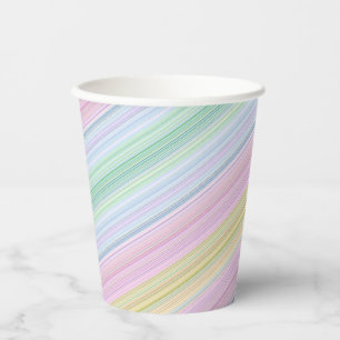 HAMbyWG - Paper Cup, 9 oz - Multicolor Lines Paper Paper Cups
