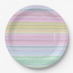 HAMbyWG - Paper Plate 7 or 9" - Multicolor Lines