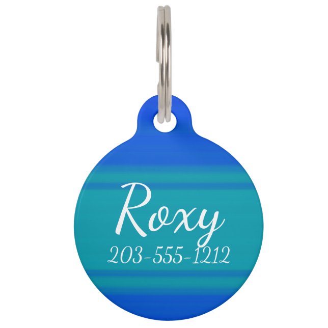 HAMbyWG - Pet Name Tag - Cool/Cool Blue (Front)