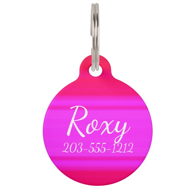 HAMbyWG - Pet Name Tag - Hot/Hot Pink (Front)
