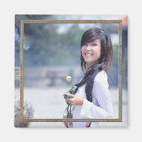 HAMbyWG - Photo Magnet with a silver border