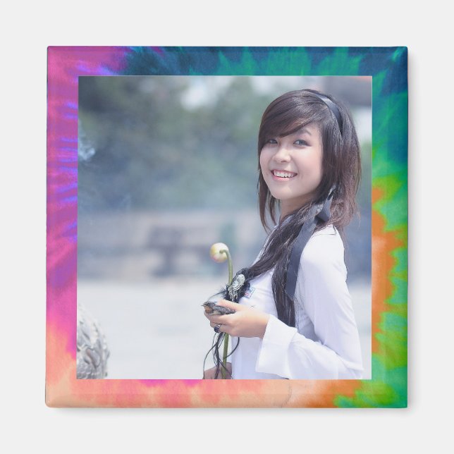 HAMbyWG - Photo Magnet with a Tie Dye Border (Front)