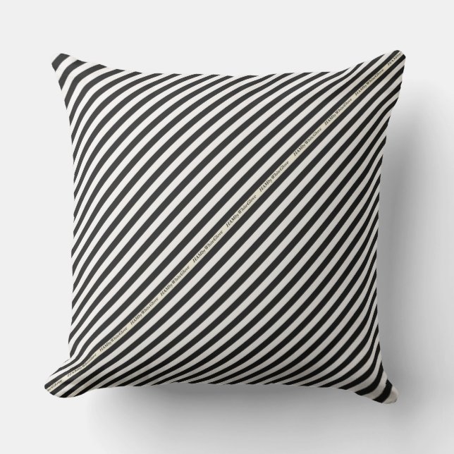 HAMbyWG - Pillow   - Black White Stripe (Front)