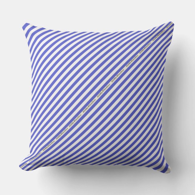 HAMbyWG - Pillow   - Royal White Stripe (Front)