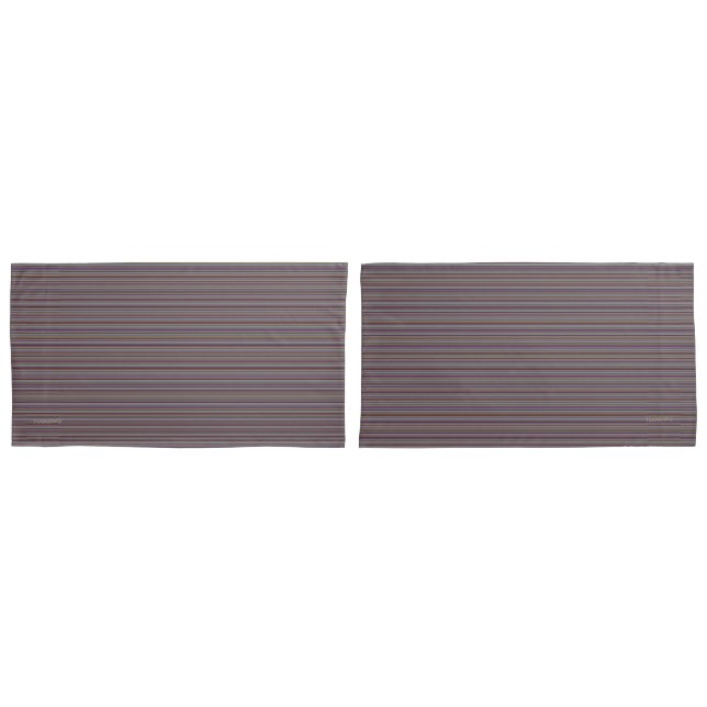 HAMbyWG -Pillowcases -Grey/Blk/Bl/Y/Mar Stripe Pillowcase (Front-Set)