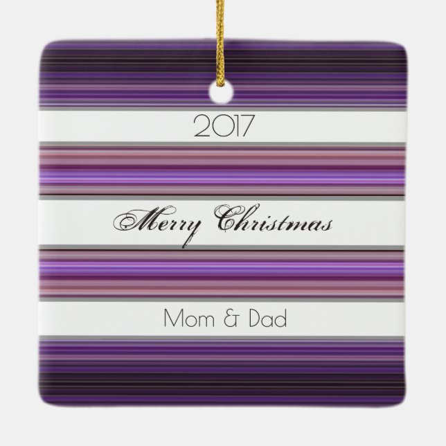 HAMbyWG Purple Photo Ceramic Ornament (Back)