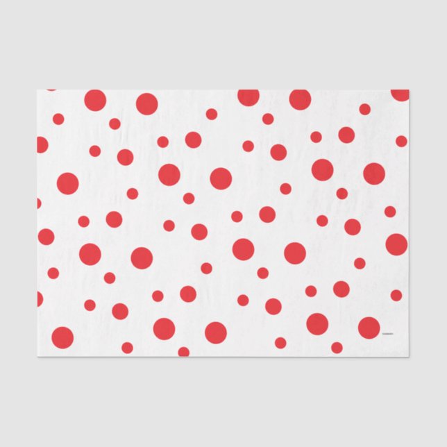 HAMbyWG Red Crazy Polka Dots Tissue Paper (Front)
