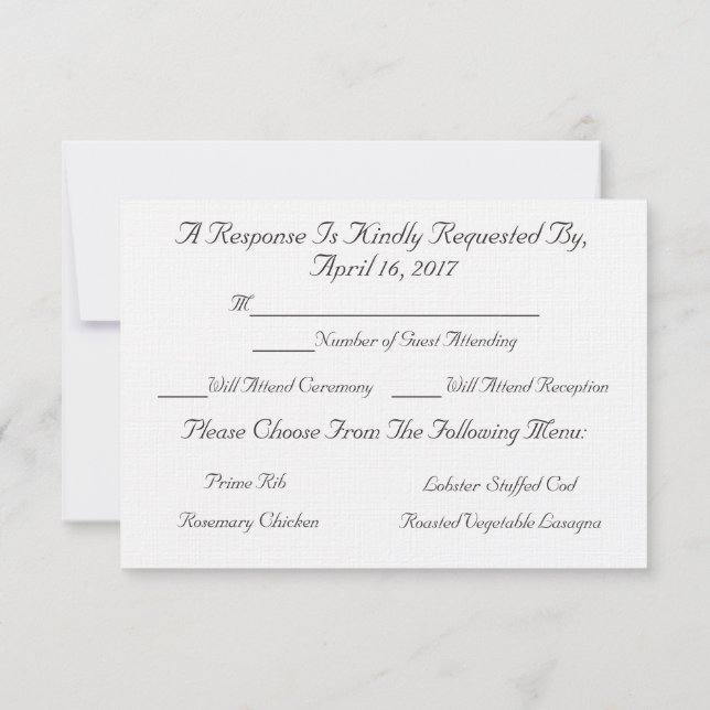 HAMbyWG- Response/Envelope "Peonies" Invitation (Back)