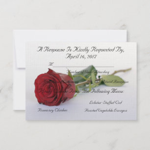 HAMbyWG- Response/Envelope "Red Rose of Love" Invitation