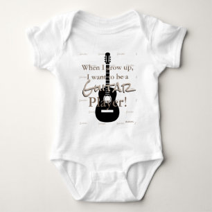 HAMbyWG - Romper, T-shirt, Snap T -  Guitar Theme Baby Bodysuit