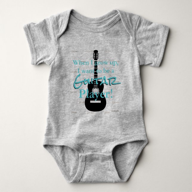 HAMbyWG - Romper, T-shirt, Snap T -  Guitar Theme Baby Bodysuit (Front)