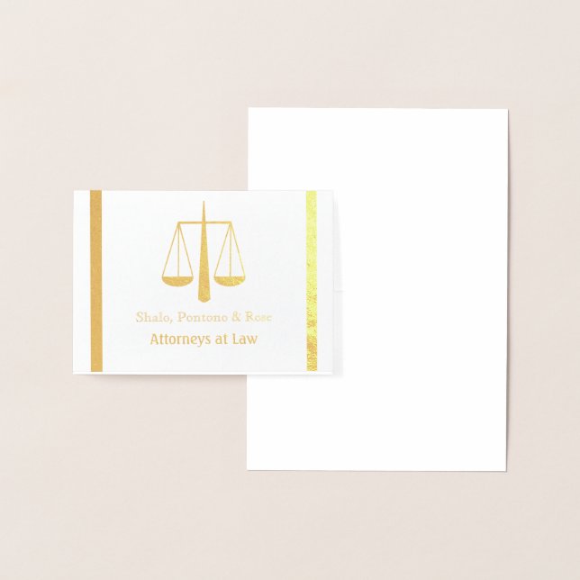 HAMbyWG Scales of Justice Attorneys at Law Foil Card (Display)