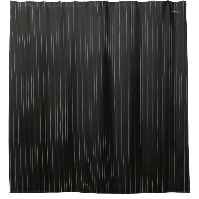 HAMbyWG - Shower Curtain - Black & Creme (Front)