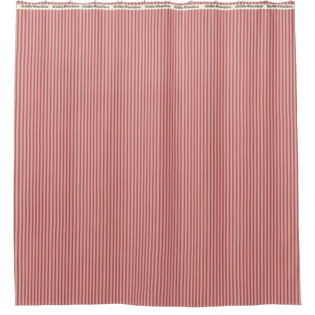 HAMbyWG - Shower Curtain - Fine Rose Stripes (Front)