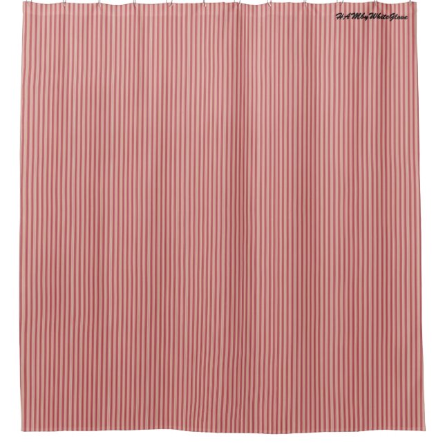 HAMbyWG - Shower Curtain - Fine Rose Stripes (Front)