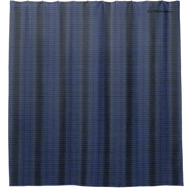 HAMbyWG - Shower Curtain -Matchstick Blue (Front)