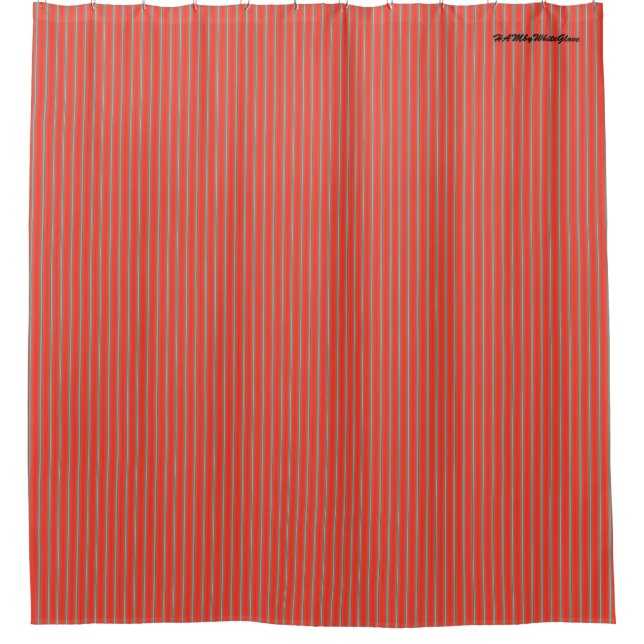 HAMbyWG - Shower Curtain - Stripe candy orange (Front)