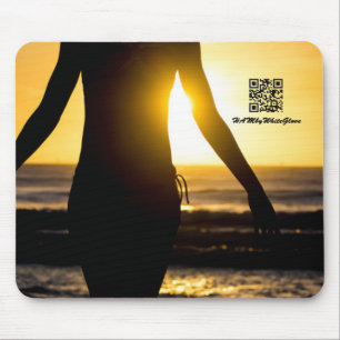 HAMbyWG - Silhouette in Sunset Mouse Pad
