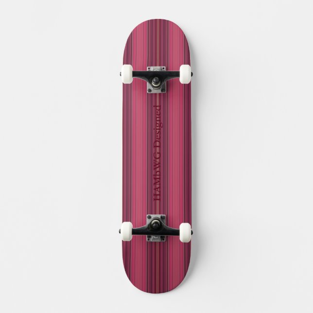 HAMbyWG - Skateboard - Dark Cherry Stripe (Front)