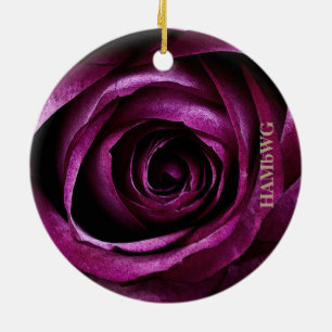 HAMbyWG Square Ornament - Painted Raspberry Rose