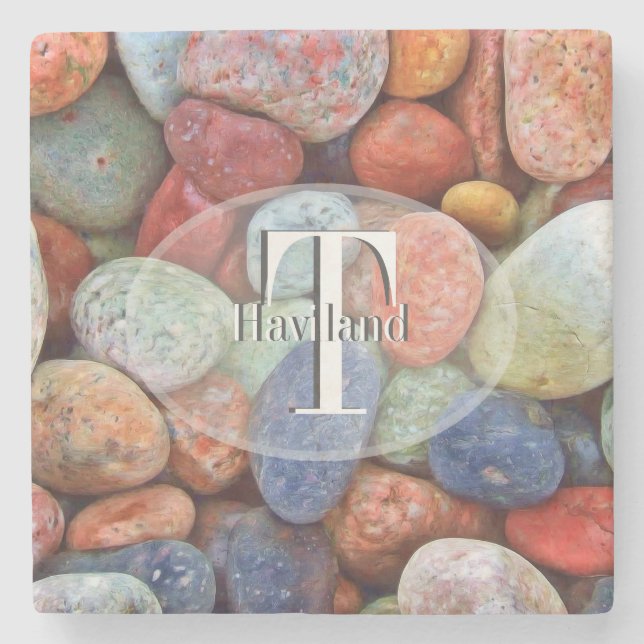 HAMbyWG Stones Image Monogram Coaster (Front)