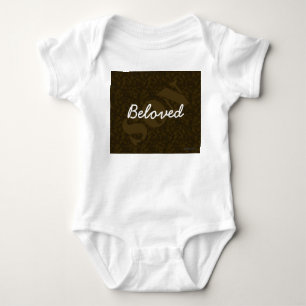 HAMbyWG - T-Shirt - Beloved Son Brown Camouflage Baby Bodysuit