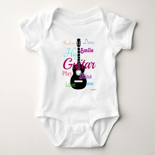 HAMbyWG -  T Shirt -  Multi-Colour -  Guitar (Front)