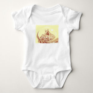 HAMbyWG - T-Shirt - Pale Yellow Squirrel Logo Baby Bodysuit