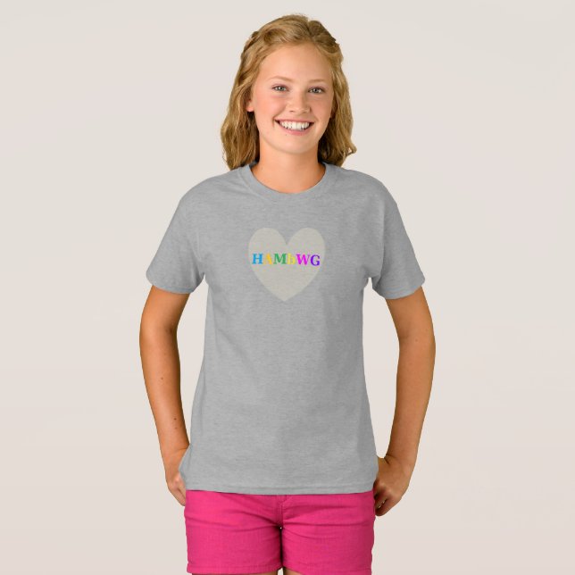 HAMbyWG - T-Shirts - Heart w Logo - Blue (Front Full)