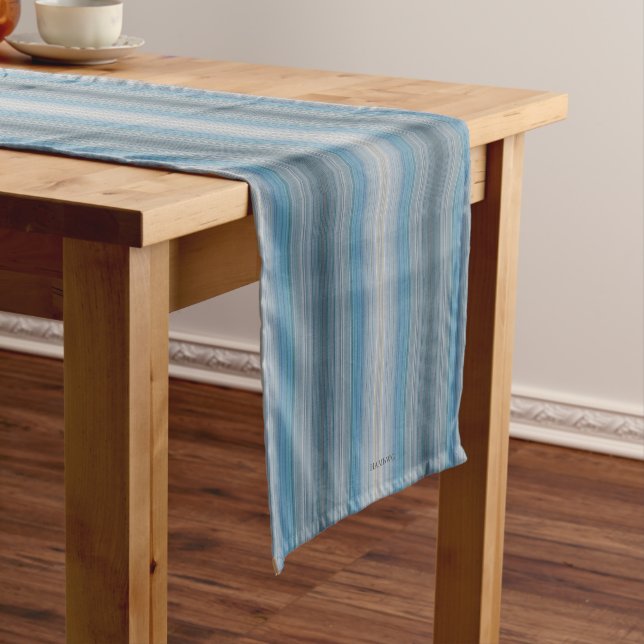 HAMbyWG Table Runner - Blue Stripes (In Situ)