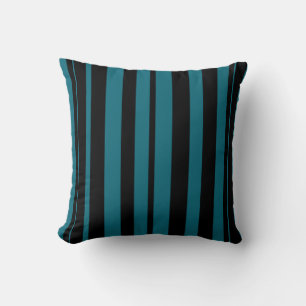 HAMbyWG Teal and Black Stripes Cushion