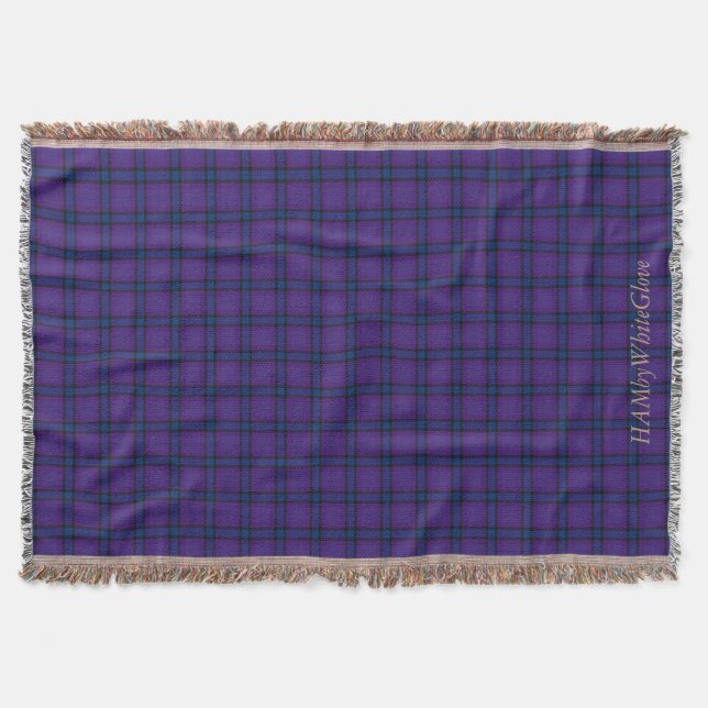 HAMbyWG - Throw Blanket - Purple/Blue Plaid (Front)