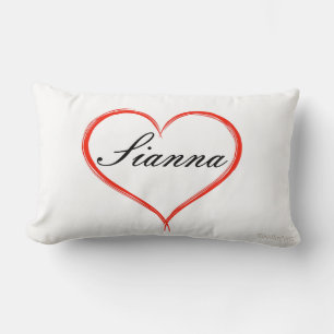 HAMbyWG - Throw Pillow - Heart with Name