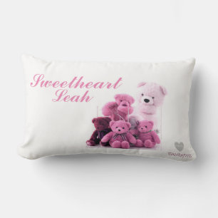 HAMbyWG - Throw Pillow - Pink Teddy Bears